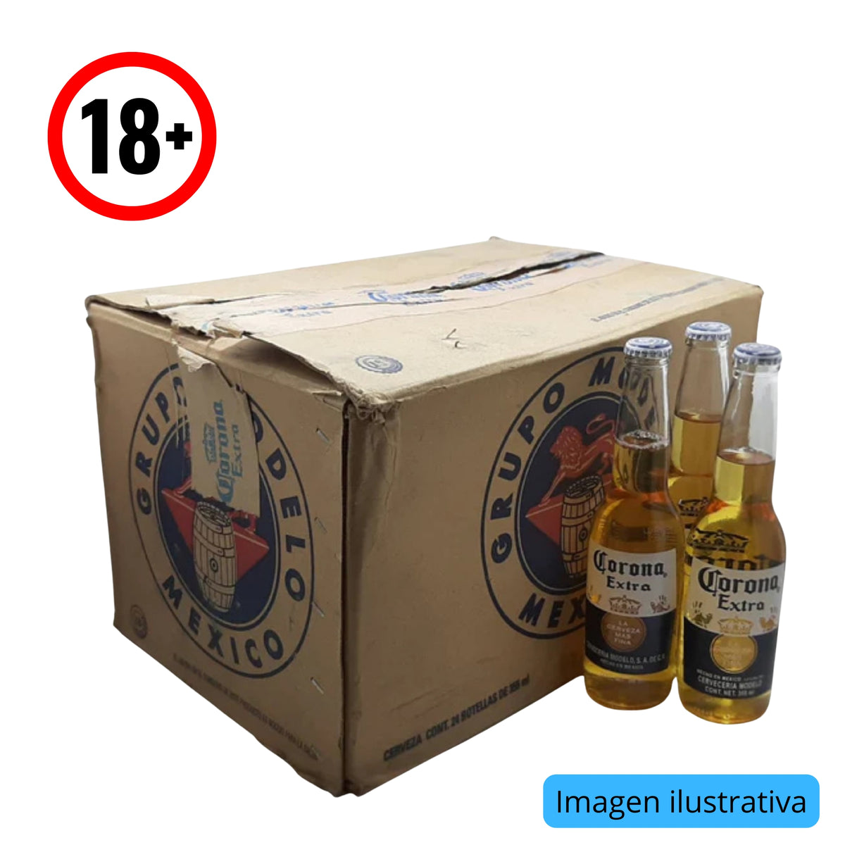 Cerveza Corona Extra Media 24-355 ml Carton