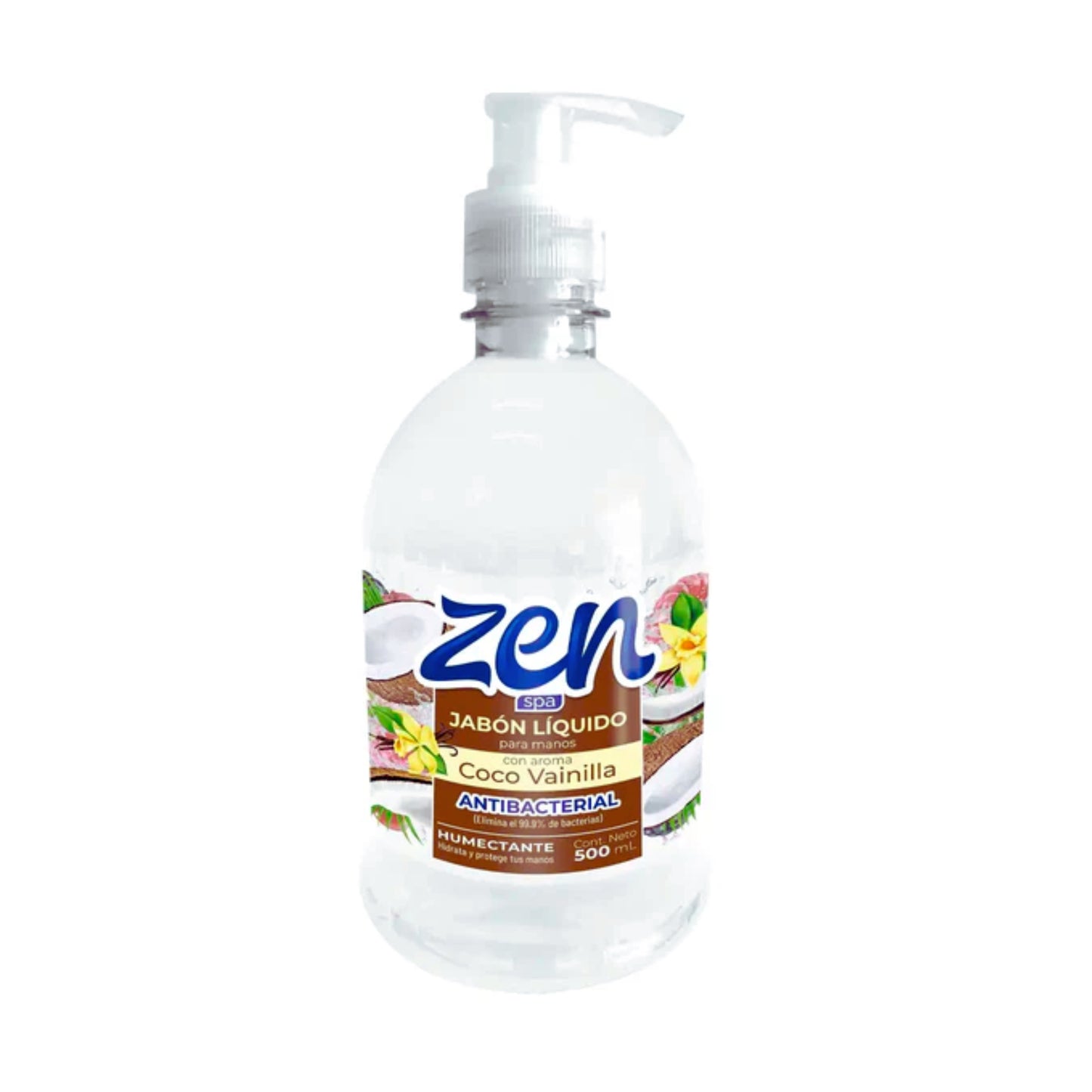 Jabon Liquido Zen Spa Antibacterial Coco Vainilla 500 ml