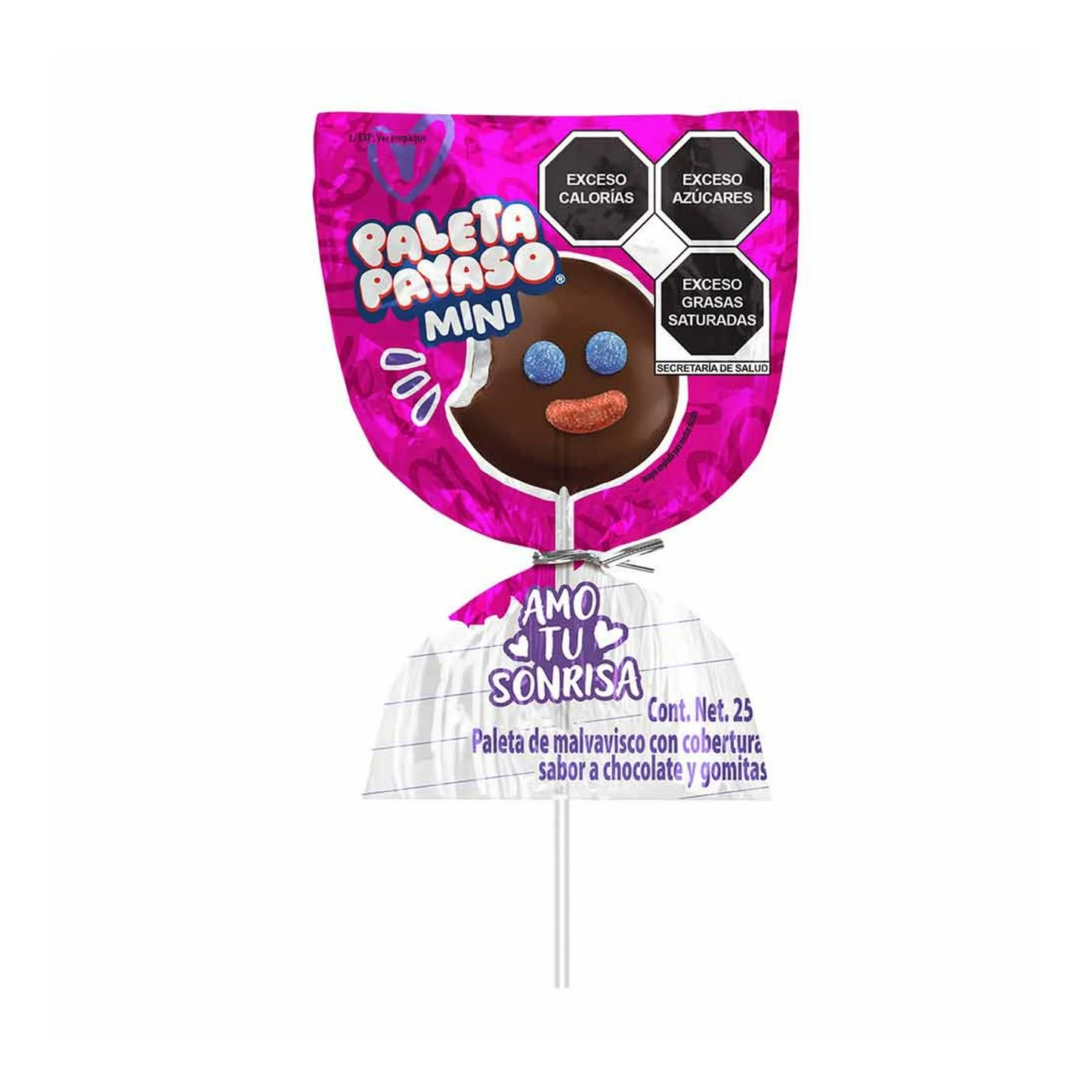 Paleta payaso mini pink 25 g