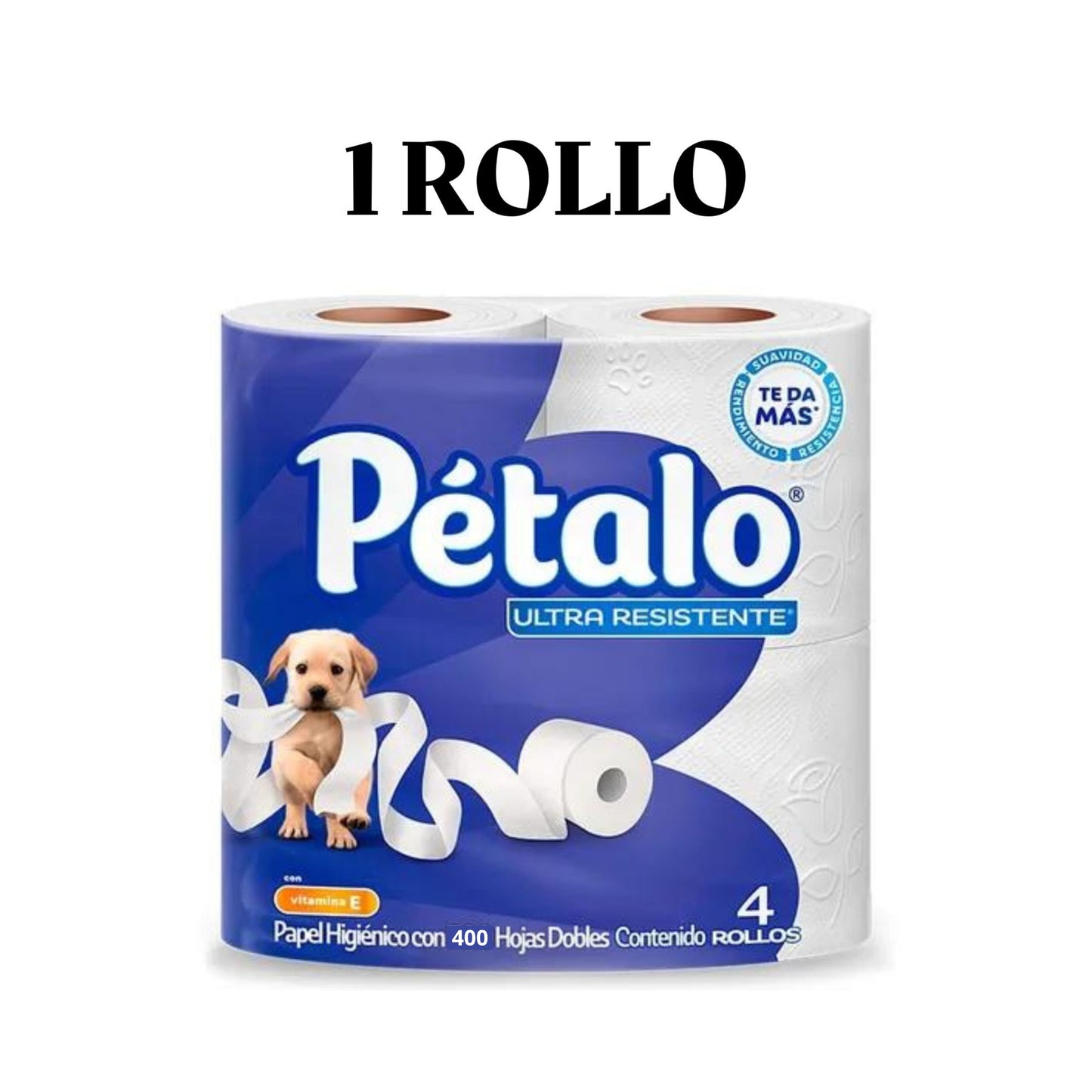 Papel Higienico Petalo Ultra Resistente 400 hojas 1 Rollo