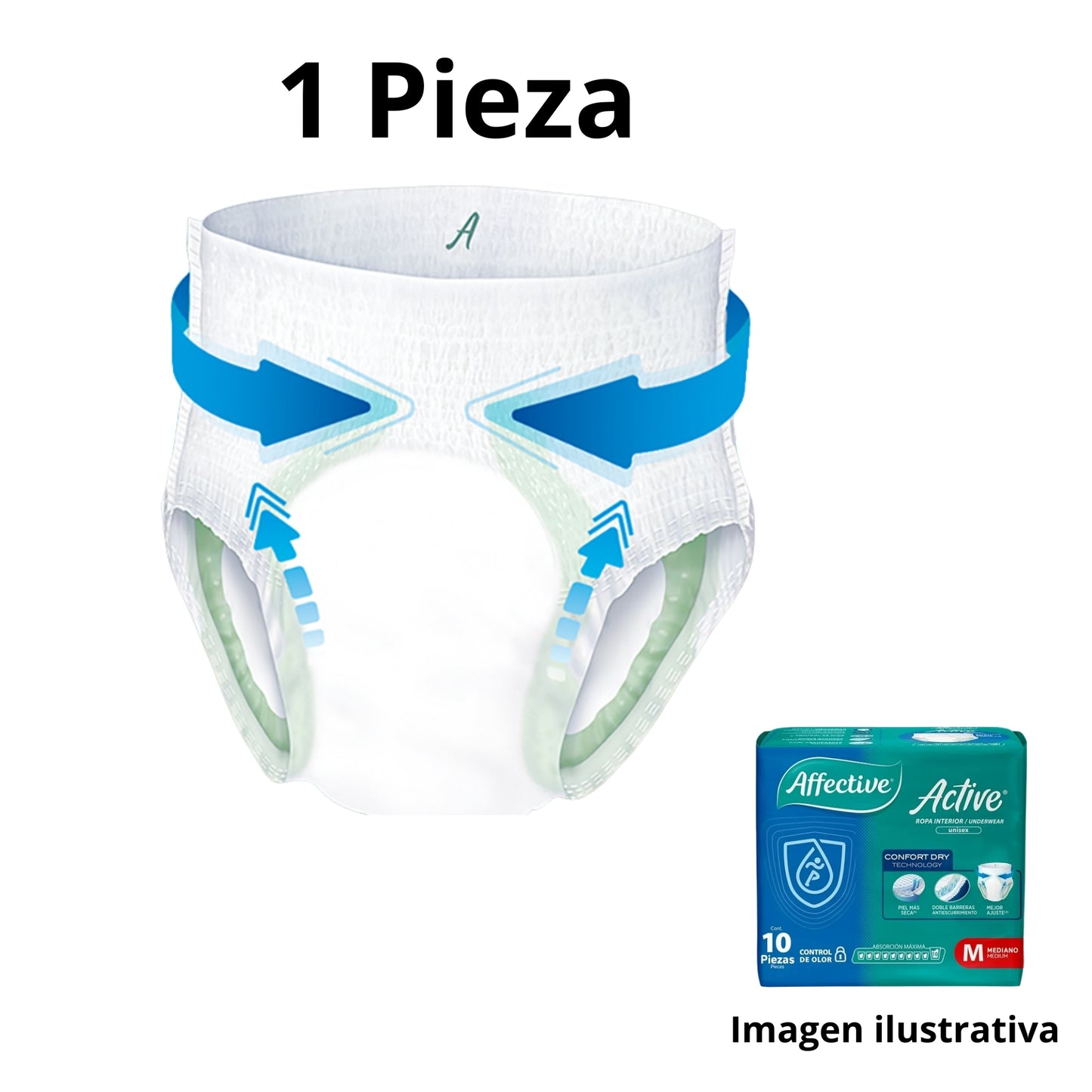 Protector Ropa Interior Adulto Affective Mediano Pieza