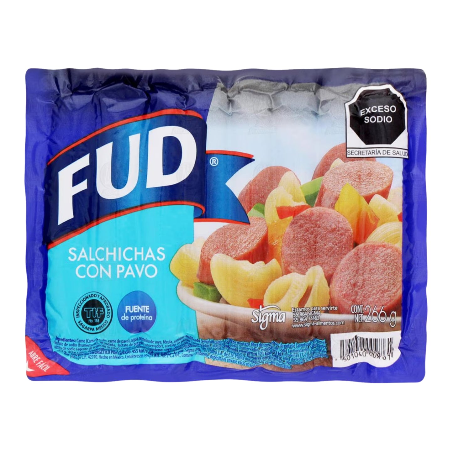 Salchicha Con Pavo Fud 266 g