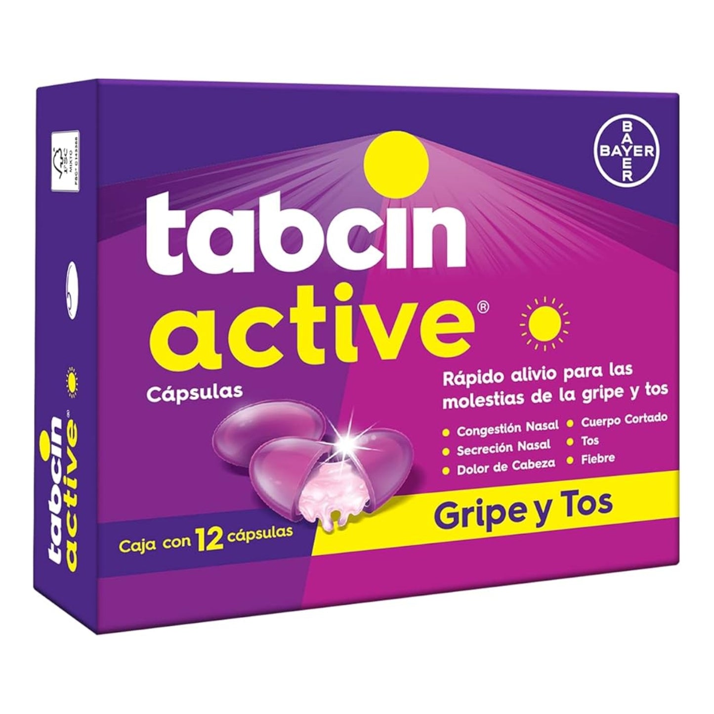 Tabcin Active Dia 12 Caps-325 mg Caja