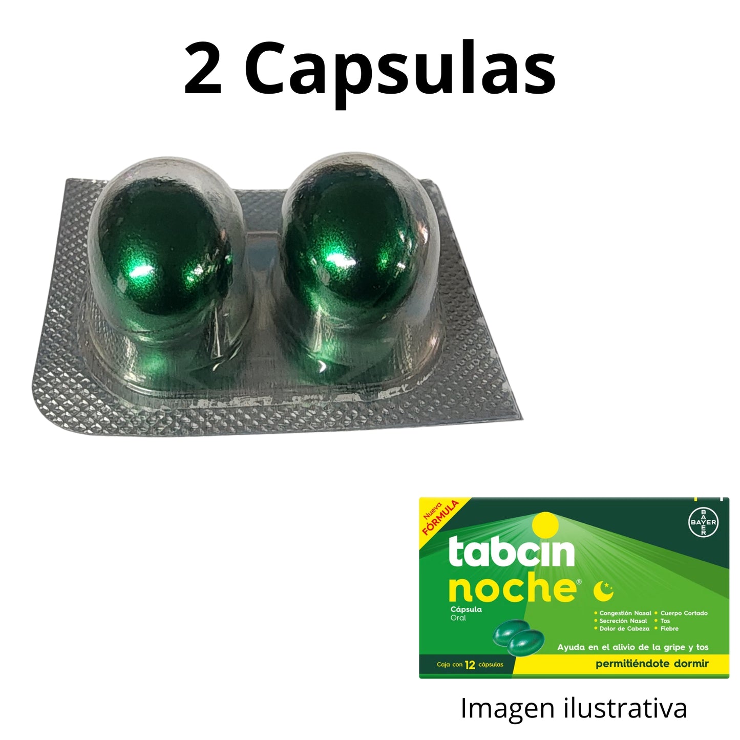 Tabcin Noche 325 mg 2 Capsulas