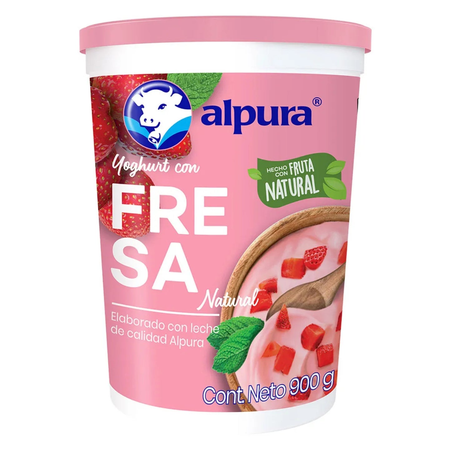 Yoghurt Alpura Batido con Fresa 900 g