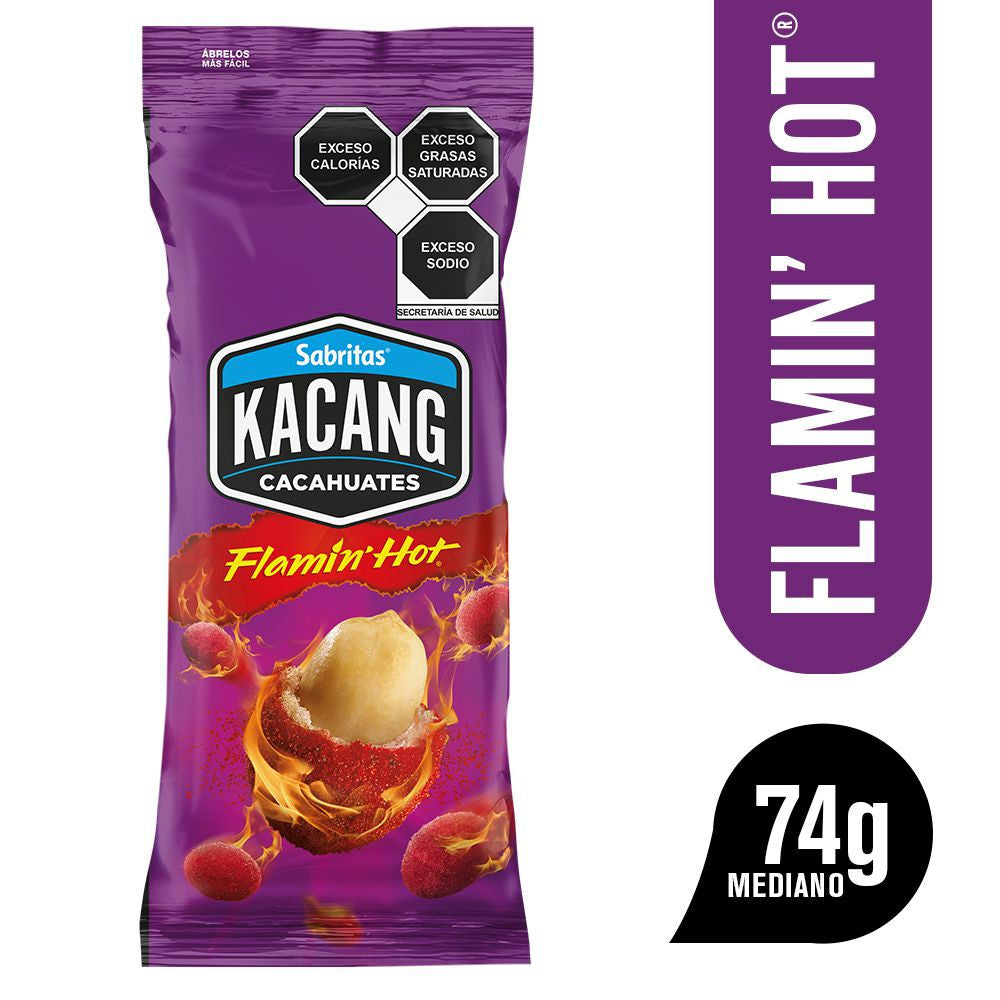Cacahuate Japones Kacang Flamin Hot 74 g