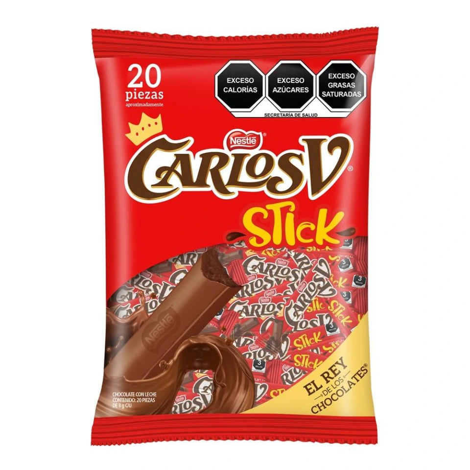 Chocolate Carlos V Stick 20 piezas