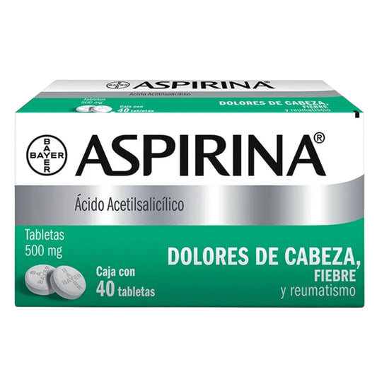 Aspirina 500 mg 40-Tab Caja