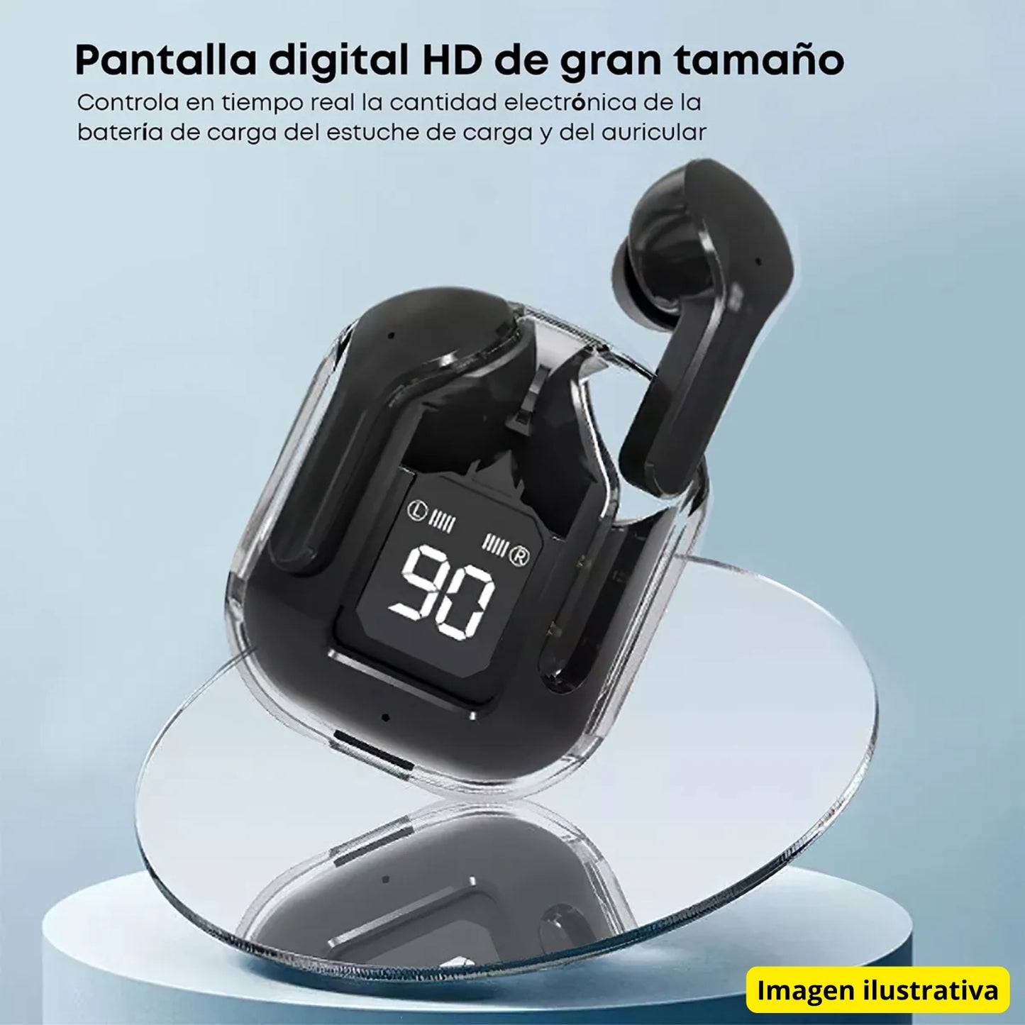 Auriculares Inalambricos Keulona Negros Pantalla Digital