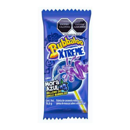Bubbaloo Xtreme Sabor Mora Azul 16.6 g