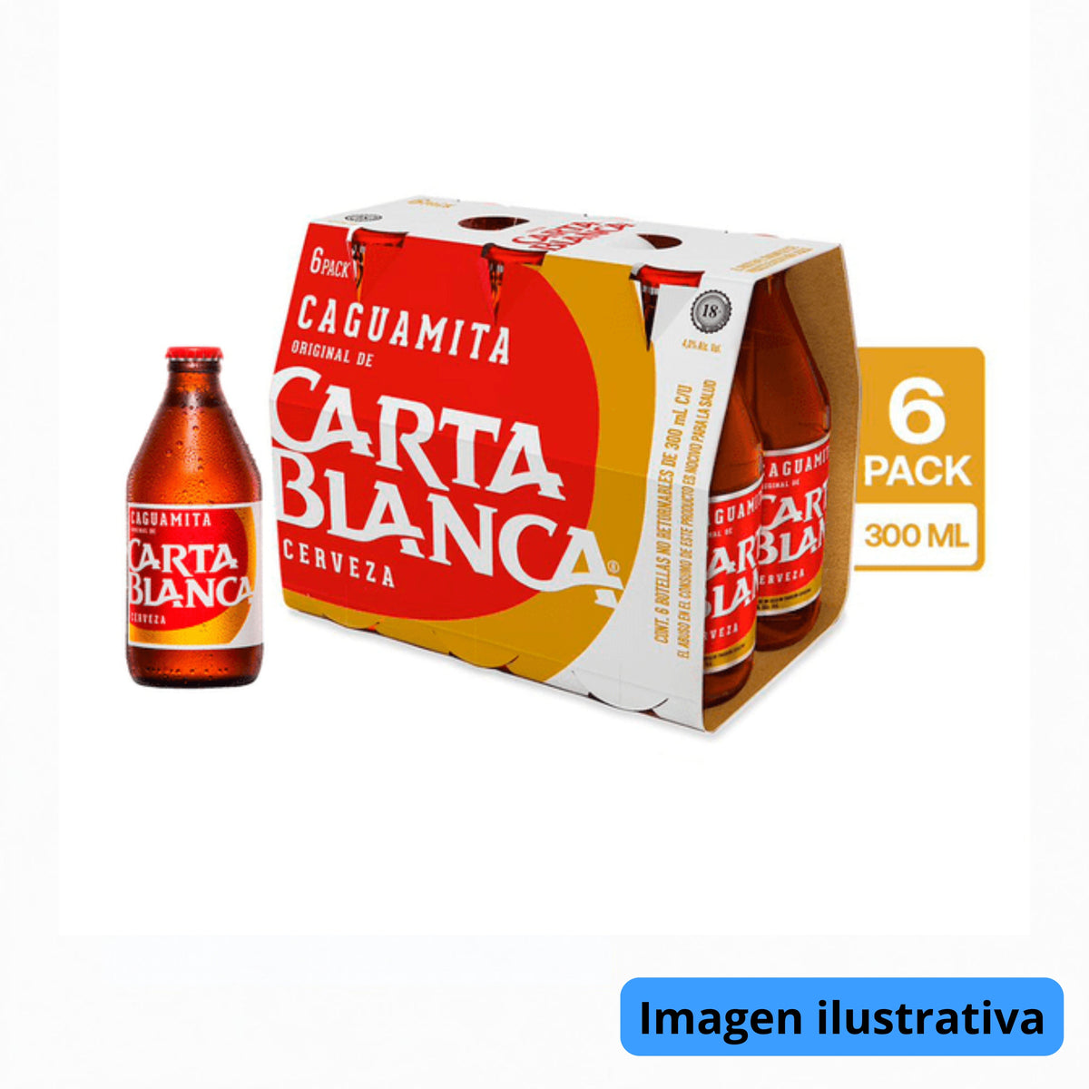 Carta Blanca Caguamita 6-300 ml Six