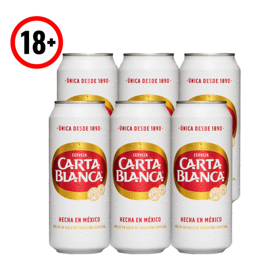 Cerveza Carta Blanca lata 6-473 ml Six