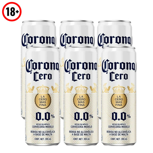 Cerveza Corona Cero Lata 355 ml Six