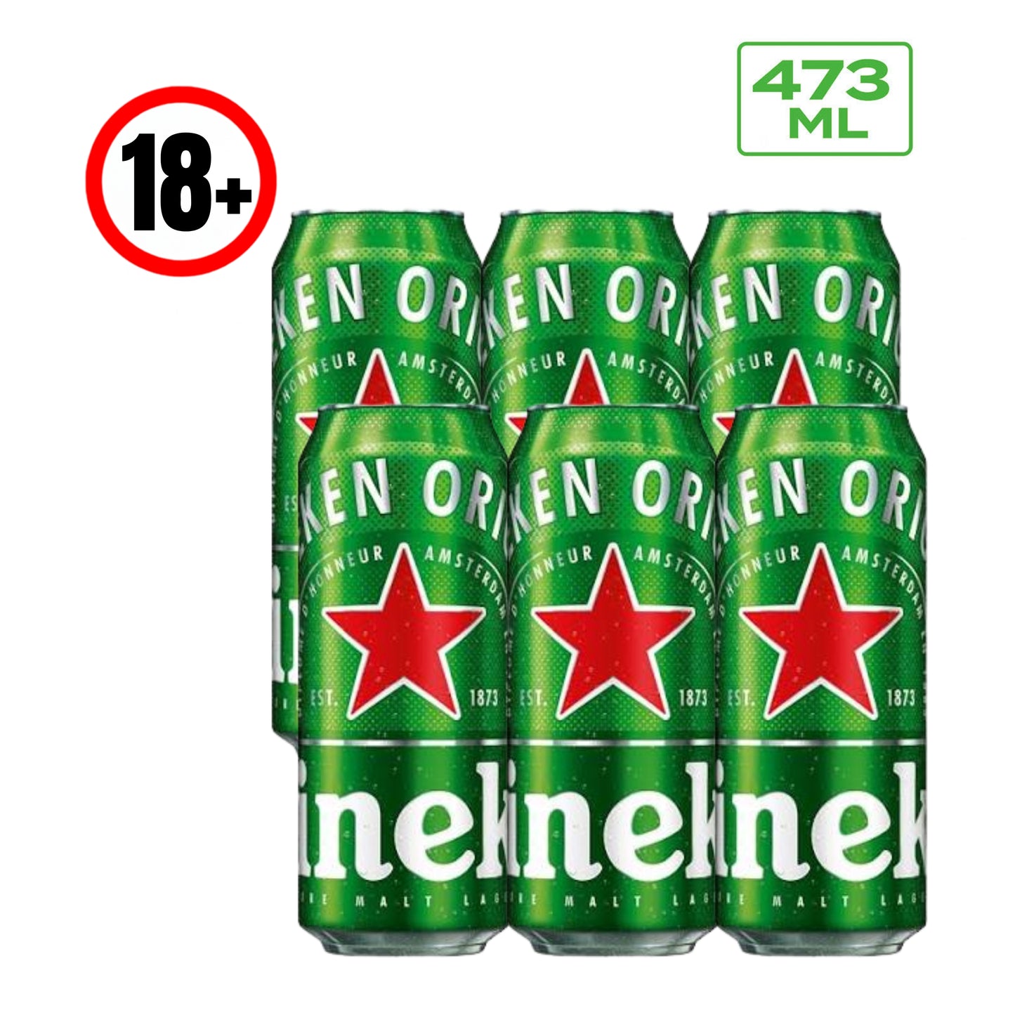 Cerveza Heineken Lata 6-473 ml Six