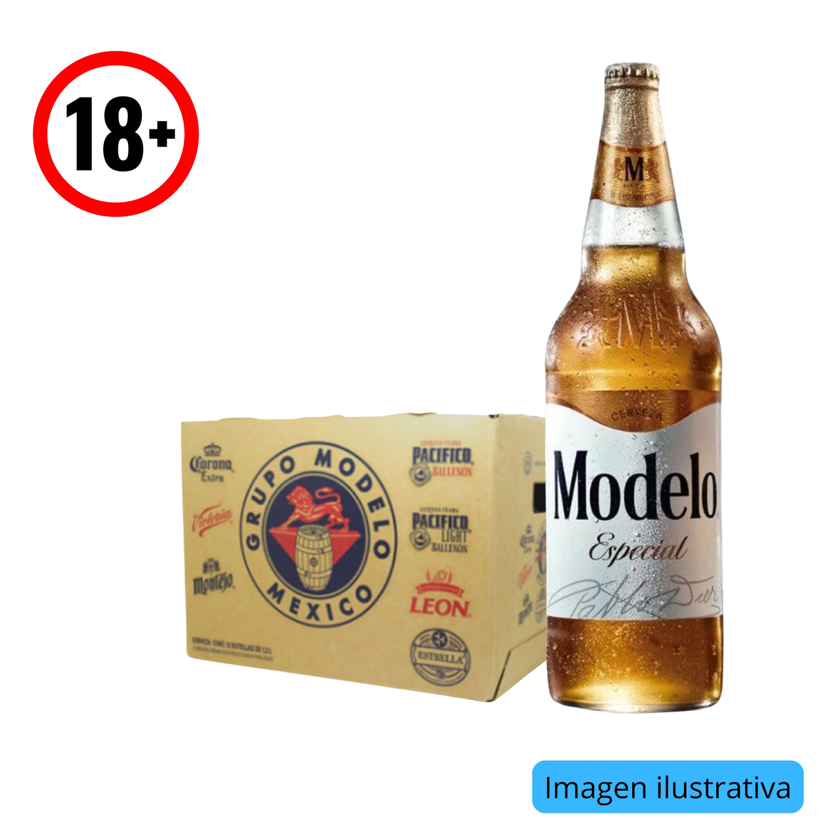 Cerveza Modelo Especial 12-1 lt Carton