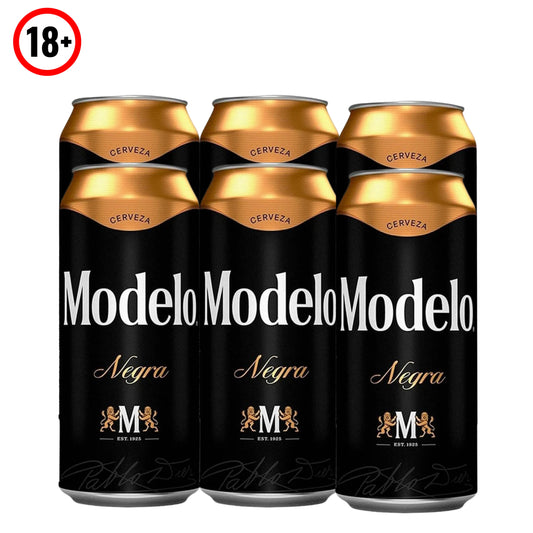 Cerveza Negra Modelo 473 ml Six