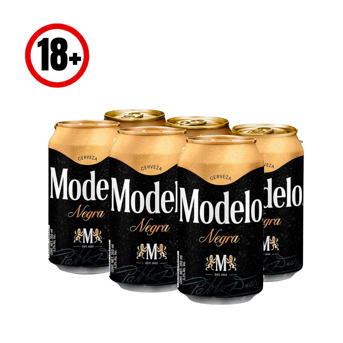 Cerveza Negra Modelo 6-355 ml Six