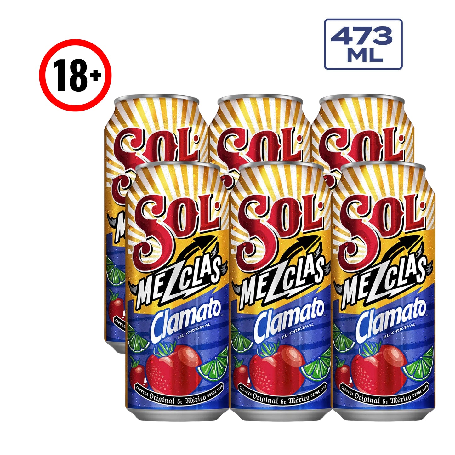 Cerveza Sol Clamato Lata 6-473 ml Six