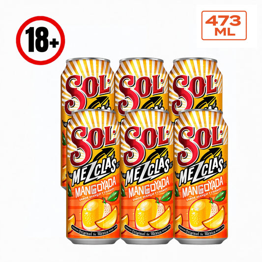 Cerveza Sol Mangoyada Laton 473 ml Six