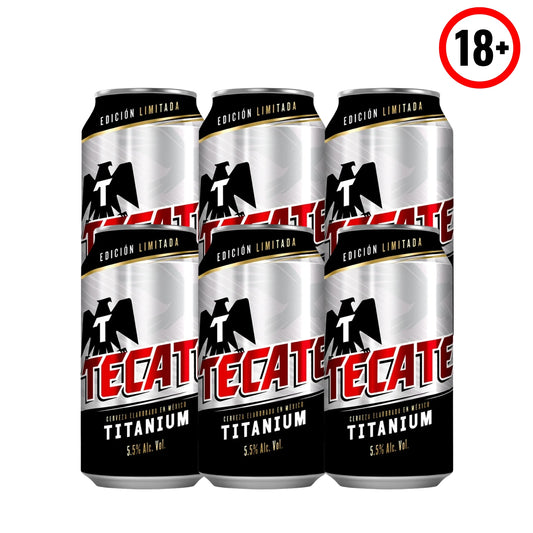 Cerveza Tecate Titanium 6-355 ml Six