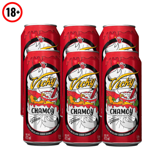 Cerveza Vicky Chamoy Lata 473 Six