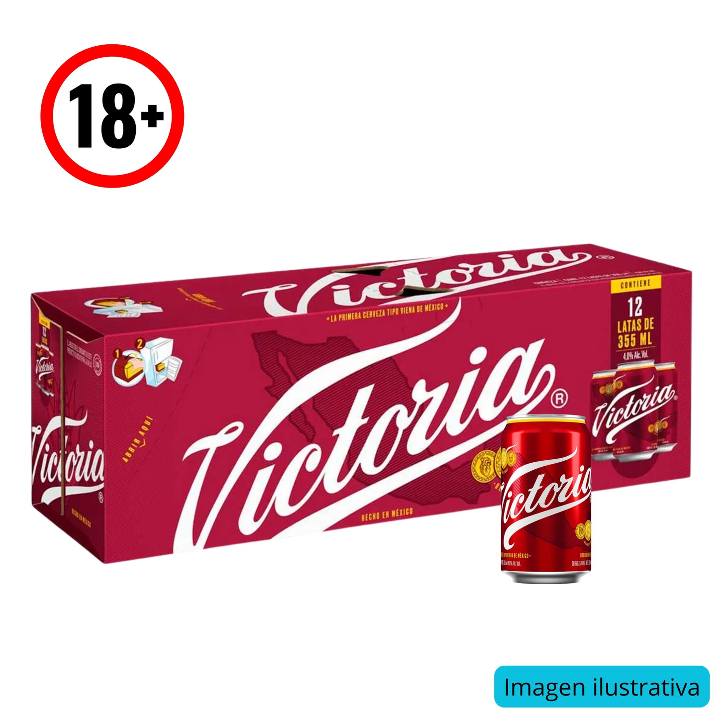 Cerveza Victoria Lata Fridge 12 Pack-355 ml