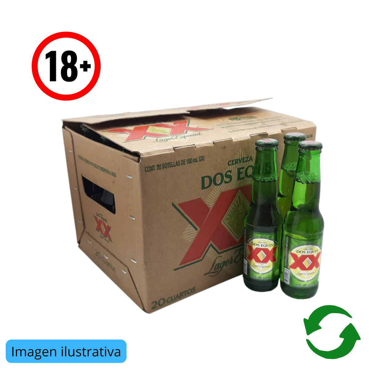 Cerveza XX cuartito 20-190 ml Carton