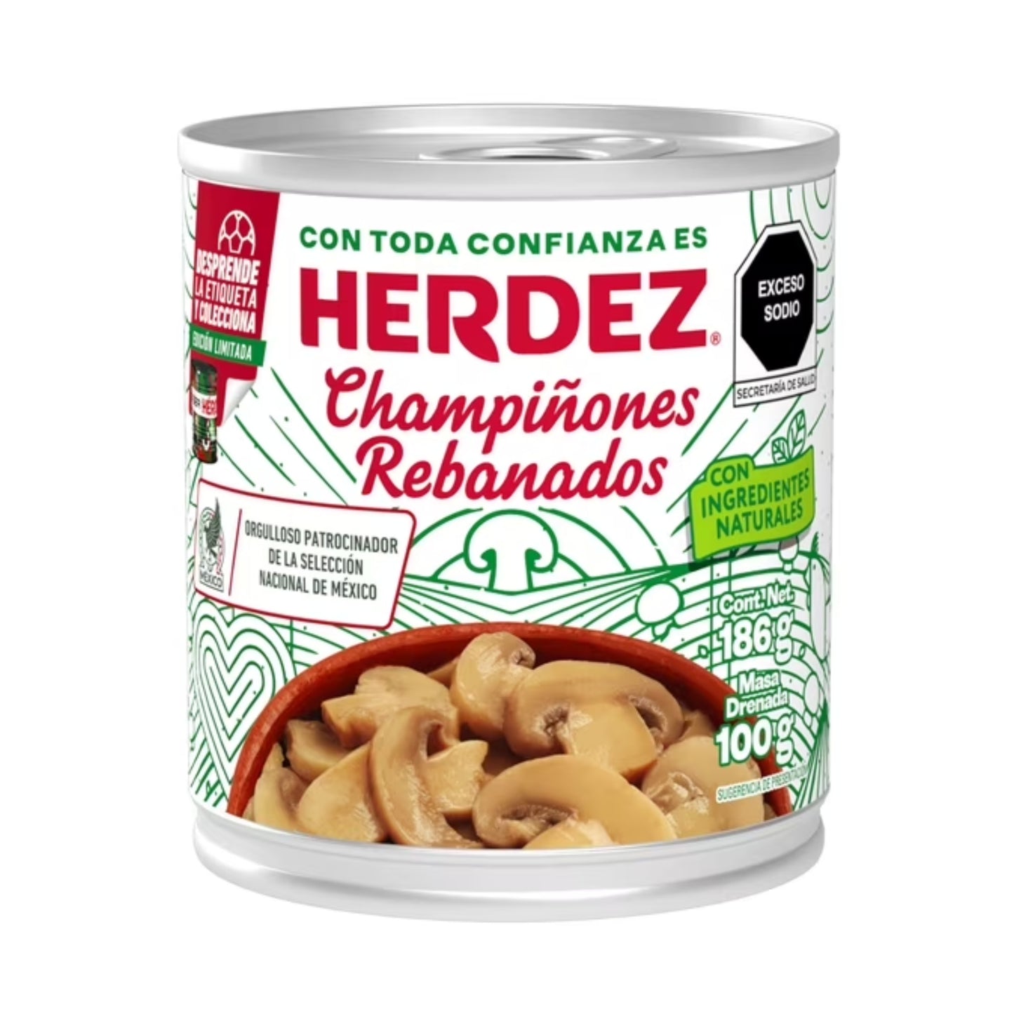 Champiñones Rebanados Herdez 186 g