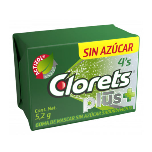 Chicle Clorets Plus 4s