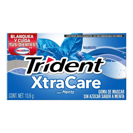 Chicle Trident Xtracare Menta 13.6 g