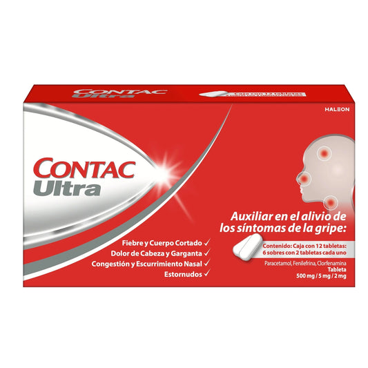 Contac Ultra 12 Tab-500 mg Caja