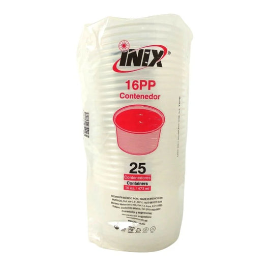 Contenedor Inix 16 PP 25 Piezas 473 ml