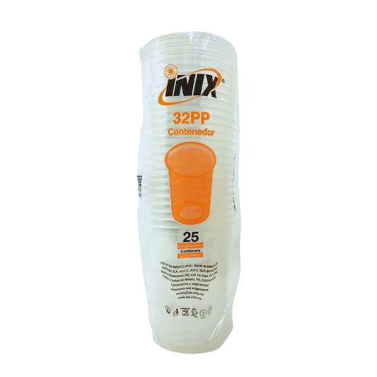 Contenedor Transparente Inix 32PP 946 ml 25 Piezas