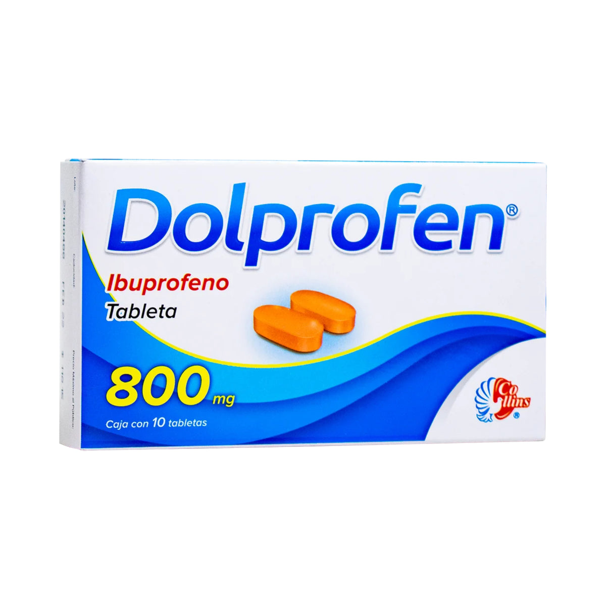 Dolprofen Ibuprofeno 800 mg 10-Tab Caja