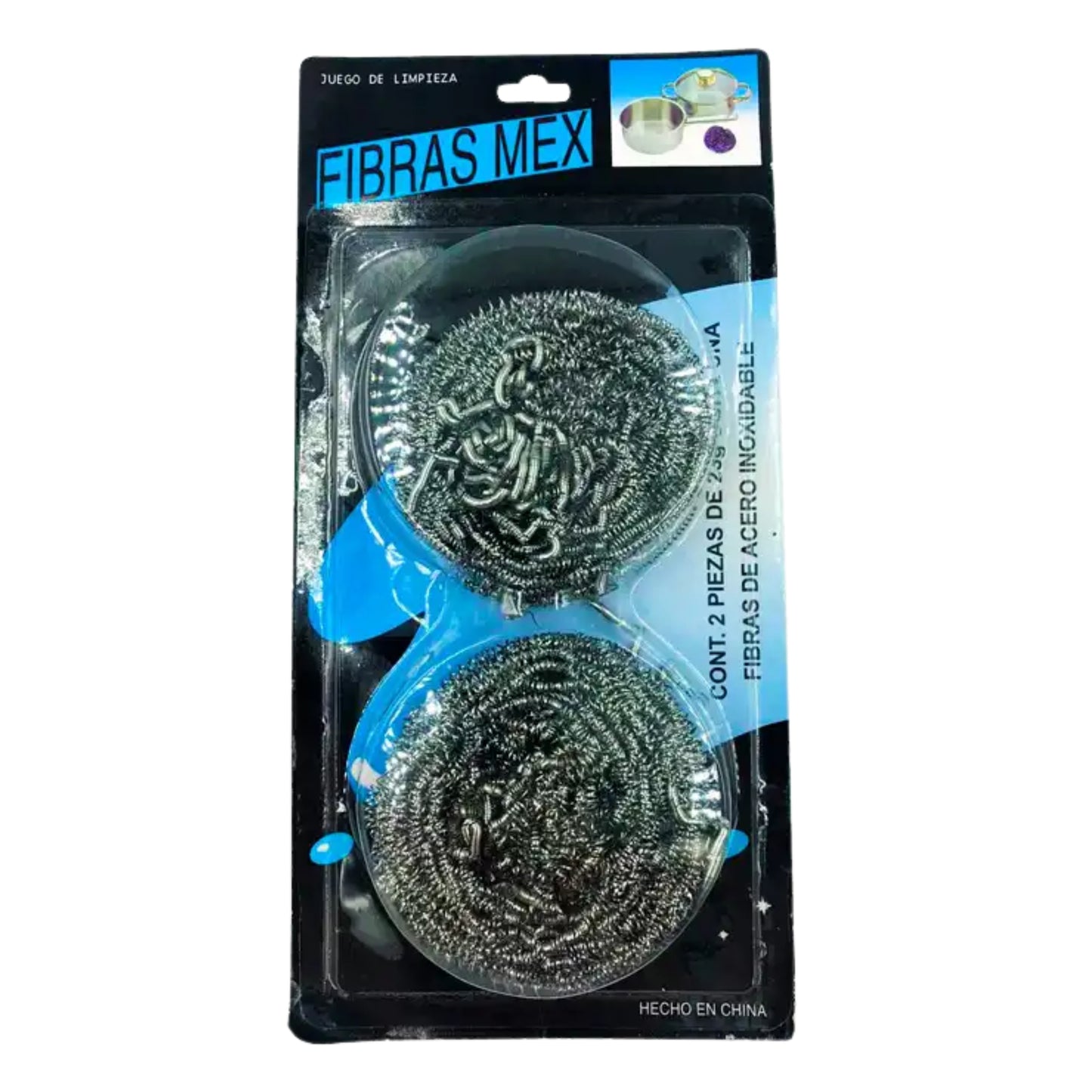 Fibra Espiral de Acero Inoxidable 2 Piezas