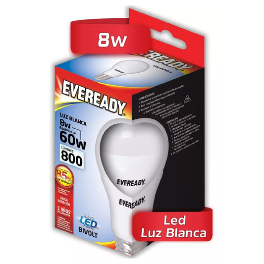 Foco Led Eveready Luz Blanca 8w
