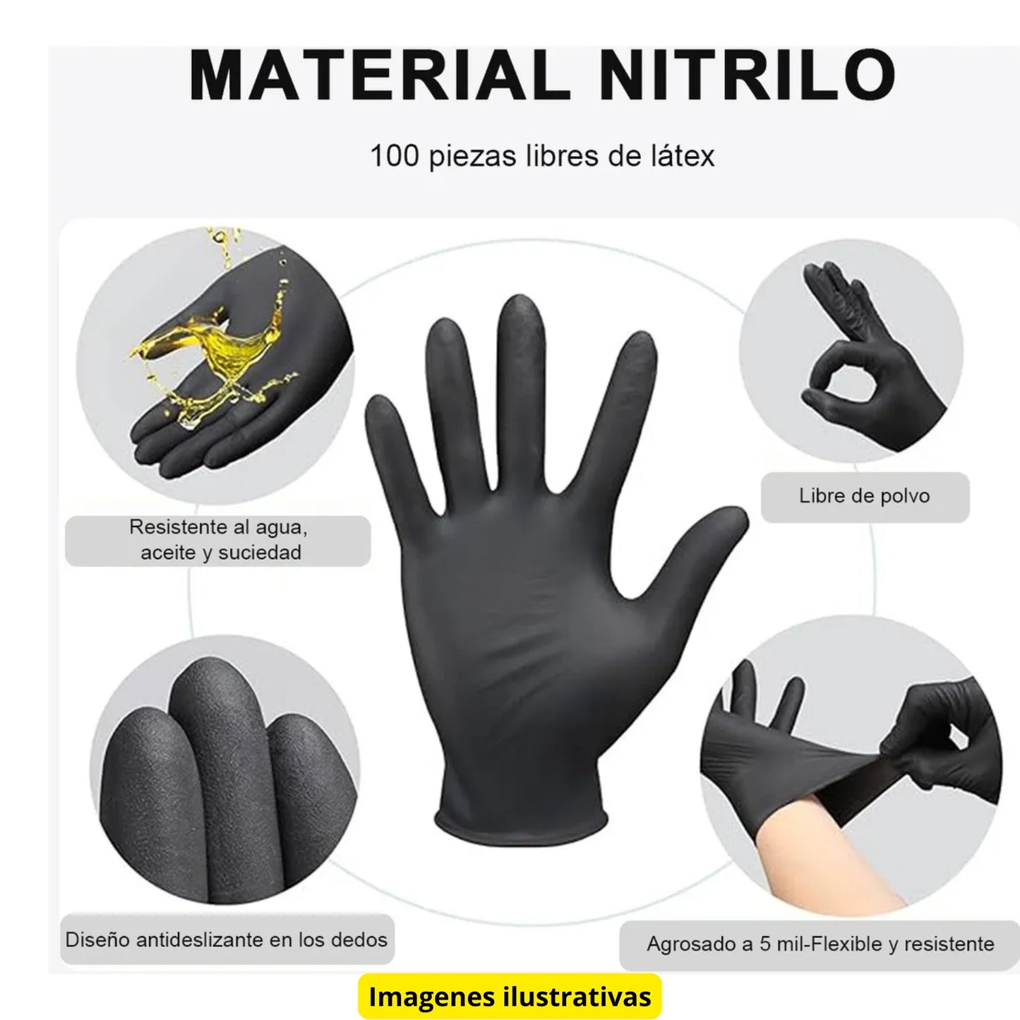 Guantes Para Cocinero Medianos 100 Piezas Exhibidor