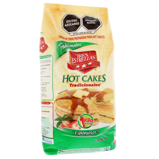Harina para Hot Cakes Tres Estrellas 1 kg
