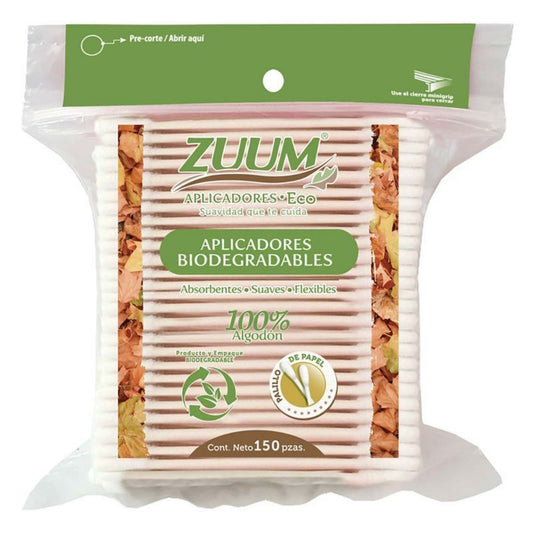 Hisopos Zuum Biodegradables 150 Piezas
