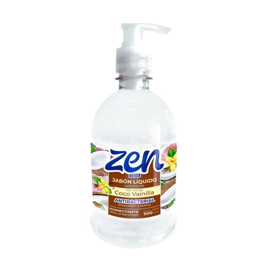 Jabon Liquido Zen Spa Antibacterial Coco Vainilla 500 ml