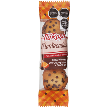 Mantecadas Sabor Naranja con Chispas Sabor Chocolate Tia Rosa 157.5 g