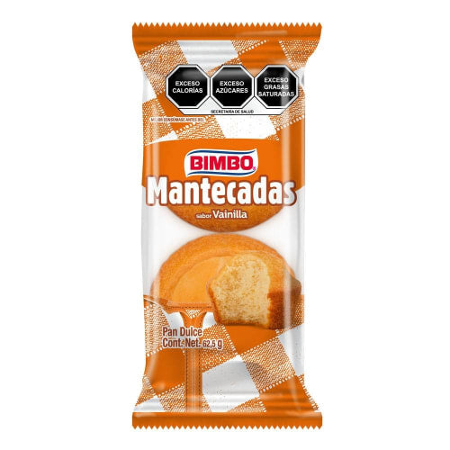 Mantecadas Sabor Vainilla 2 piezas 62.5 g