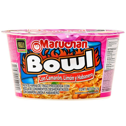 Maruchan Bowl Con Camaron, Limon y Habanero 94.3 g