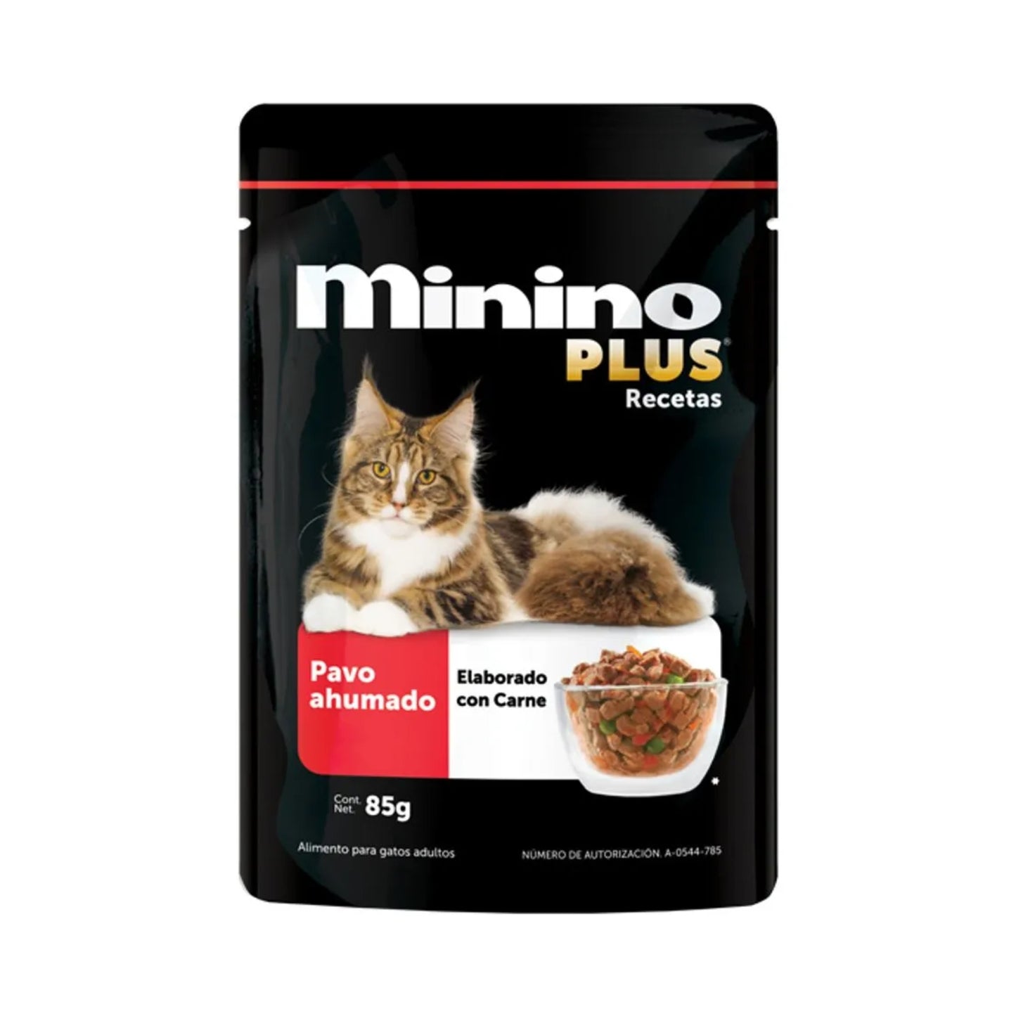 Minino Plus Rectas Pavo Ahumado 85 g