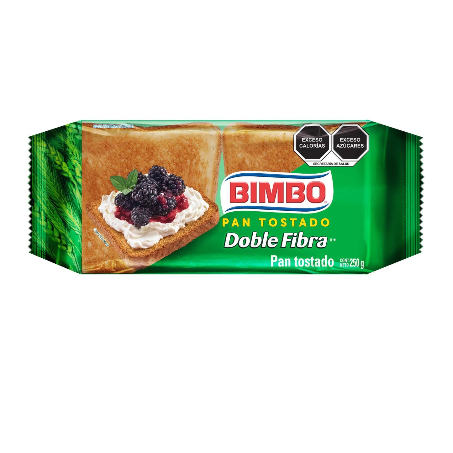 Pan Tostado doble Fibra 250 g