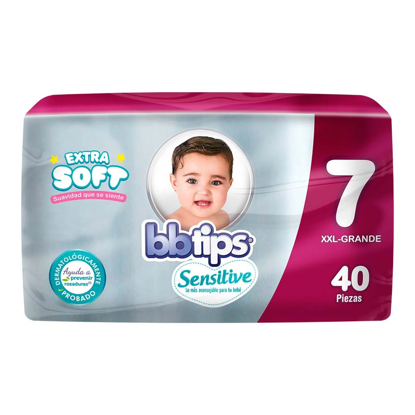 Pañal BB Tips Sensitive Etapa 7 40 Piezas Paquete