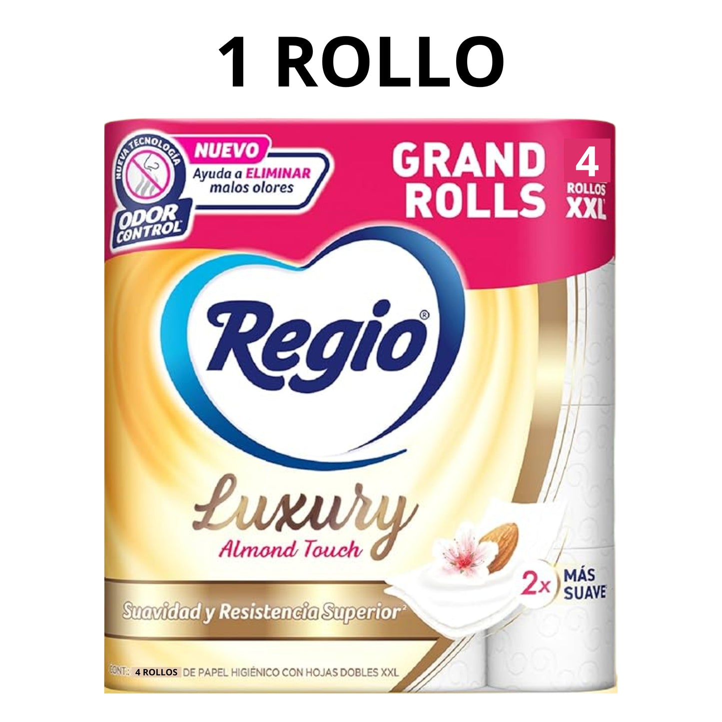 Papel Higienico Regio Almond Touch Luxury Pieza