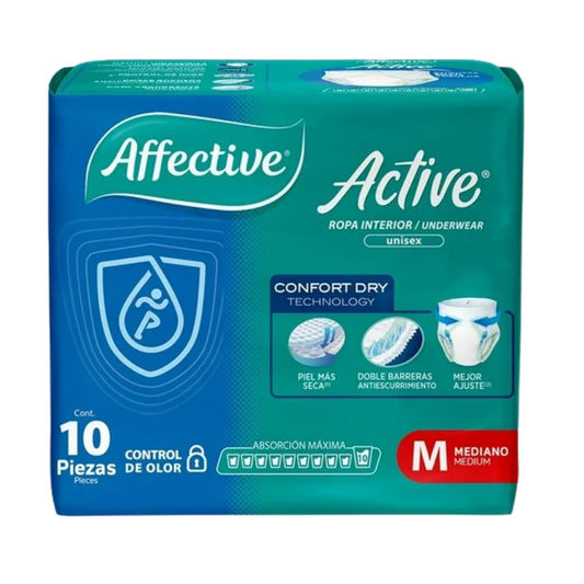 Protector Ropa Interior Adulto Affective Mediano 10 Piezas Paquete