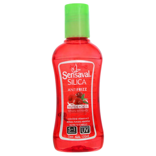 Silica Sensaval Antifrizz Brillo Extremo Frutos Rojos, 120 ml