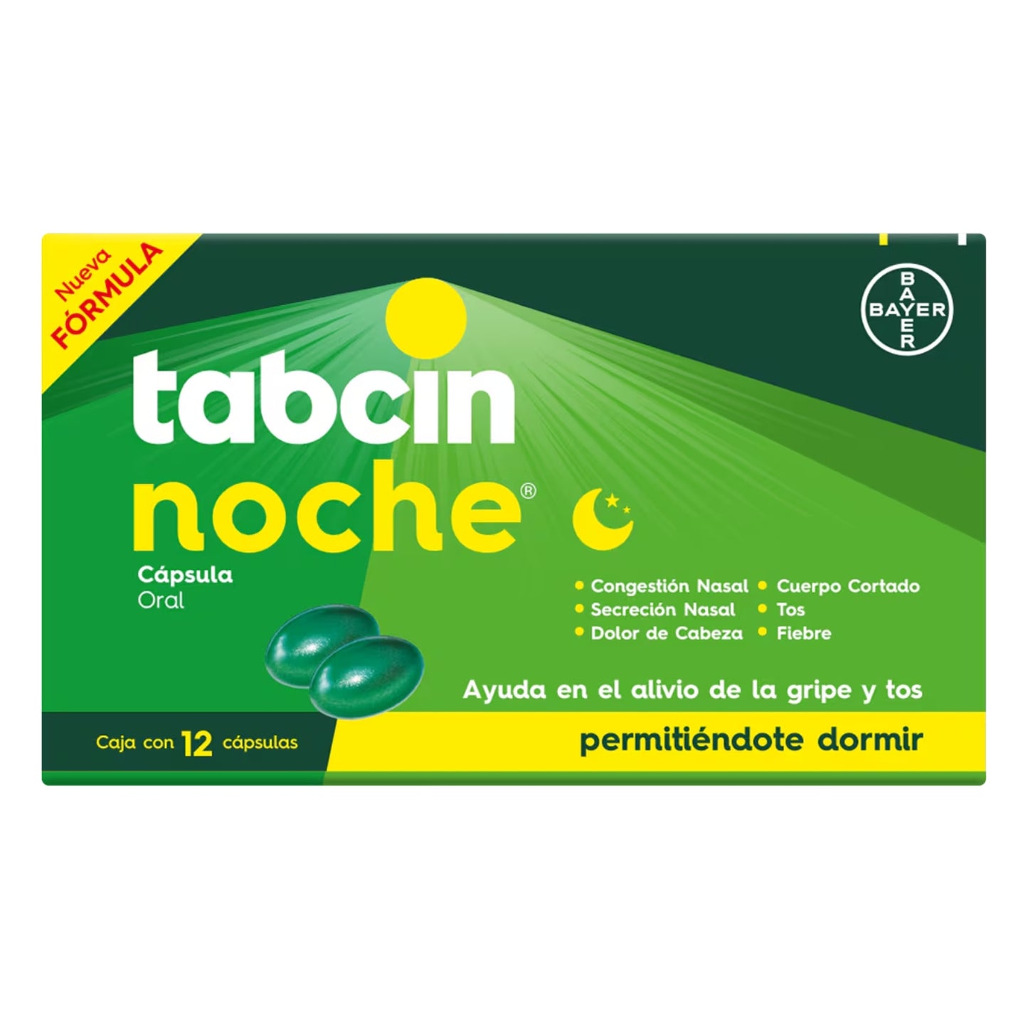 Tabcin Noche 12 Caps-325 mg Caja
